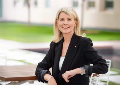 Natasha Stott Despoja smiling in a black jacket